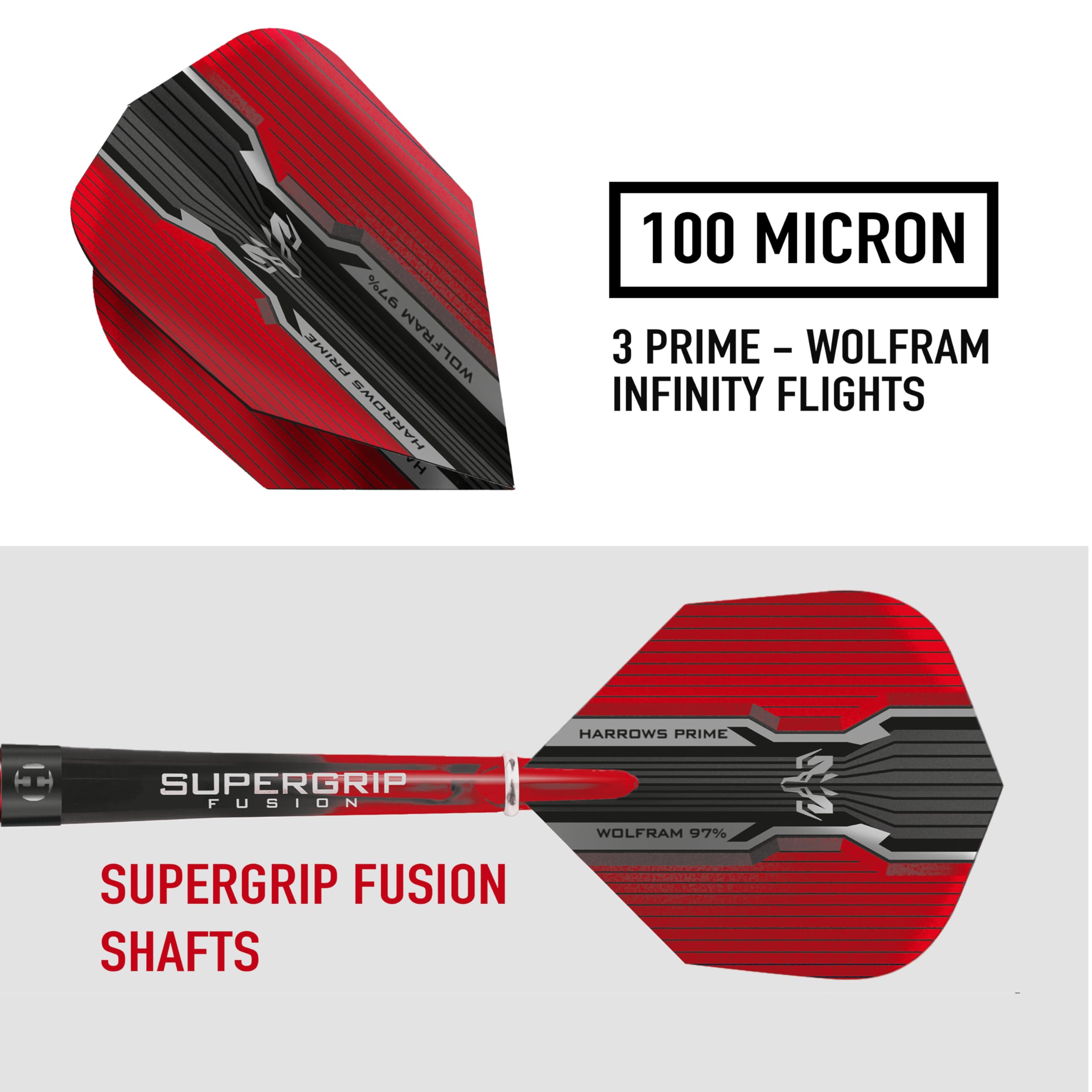 Harrows Wolfram Infinity 97% Tungsten Steel Tip Darts Set – 24g