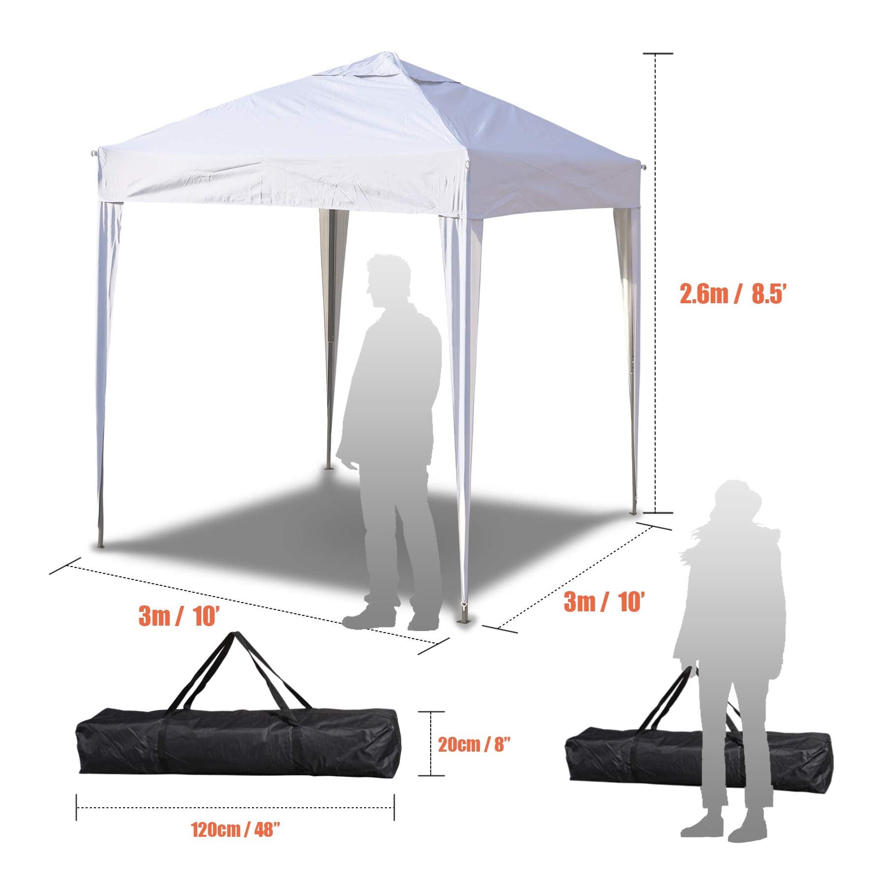 Sanheng 3x3m Pop Up Gazebo – Heavy Duty Waterproof Outdoor Canopy Tent