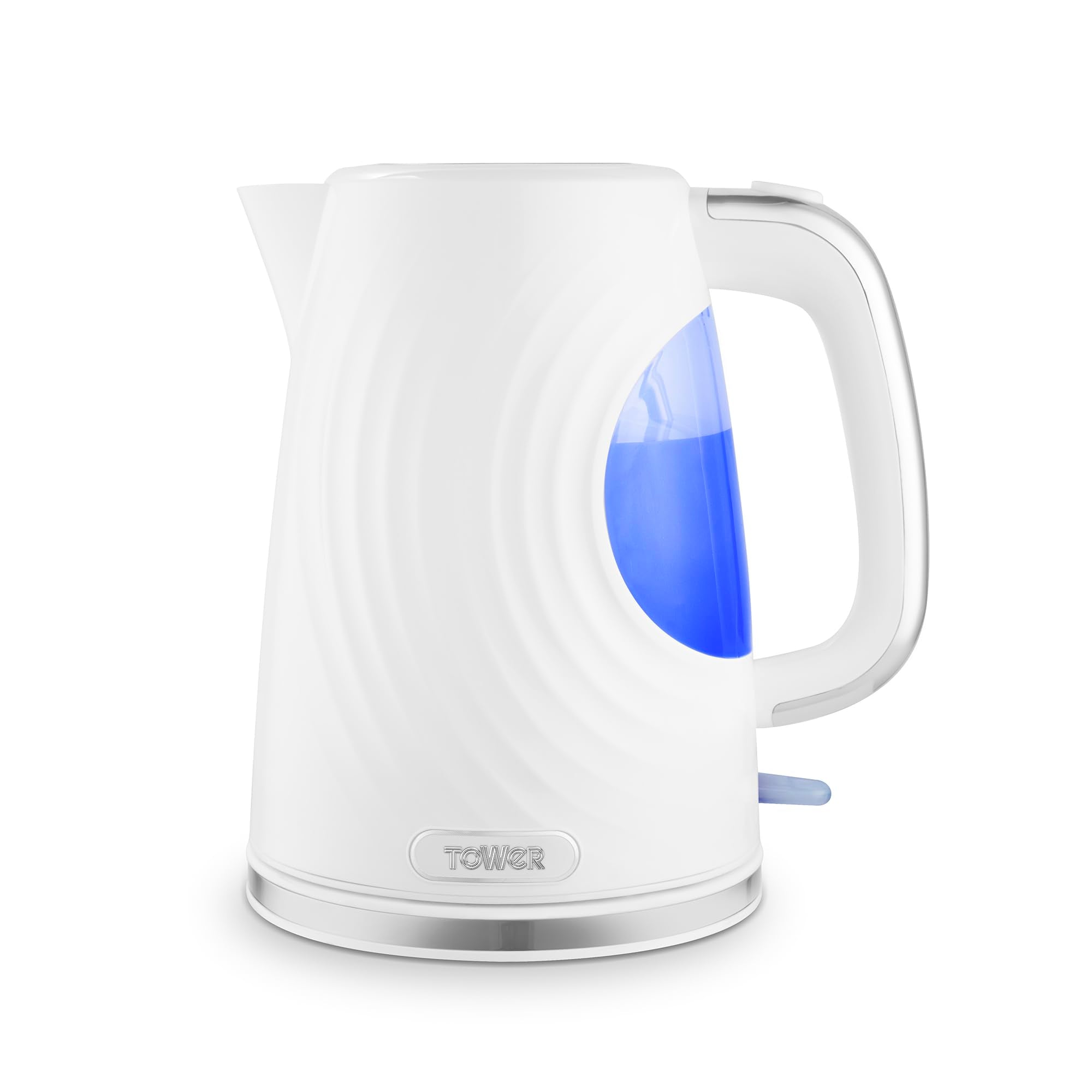 Tower Sonar 1.7L Electric Kettle – 3000W Fast Boil with Blue Light, White