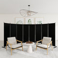 T&Jero 8-Panel Folding Room Divider | 6ft Tall Portable Privacy Screen, Black