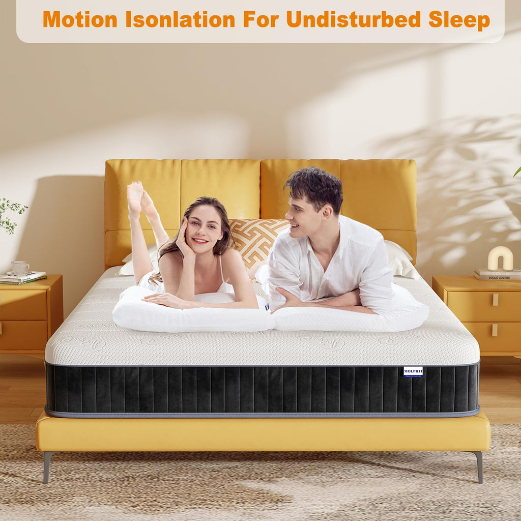 Molphit 10-Inch Single Hybrid Mattress | Memory Foam & Pocket Springs