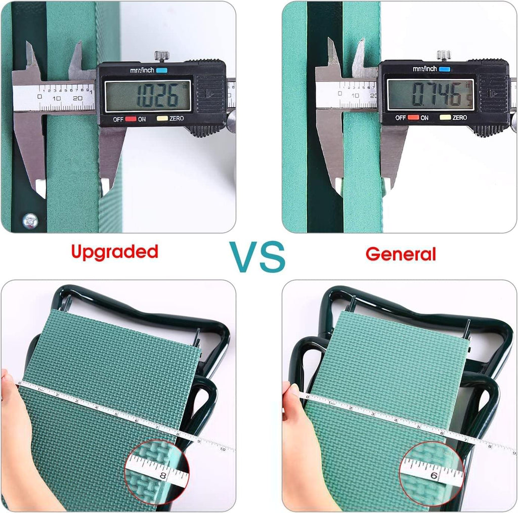 Ohuhu Garden Kneeler and Seat | Foldable Stool with EVA Pad & 2 Tool Bags