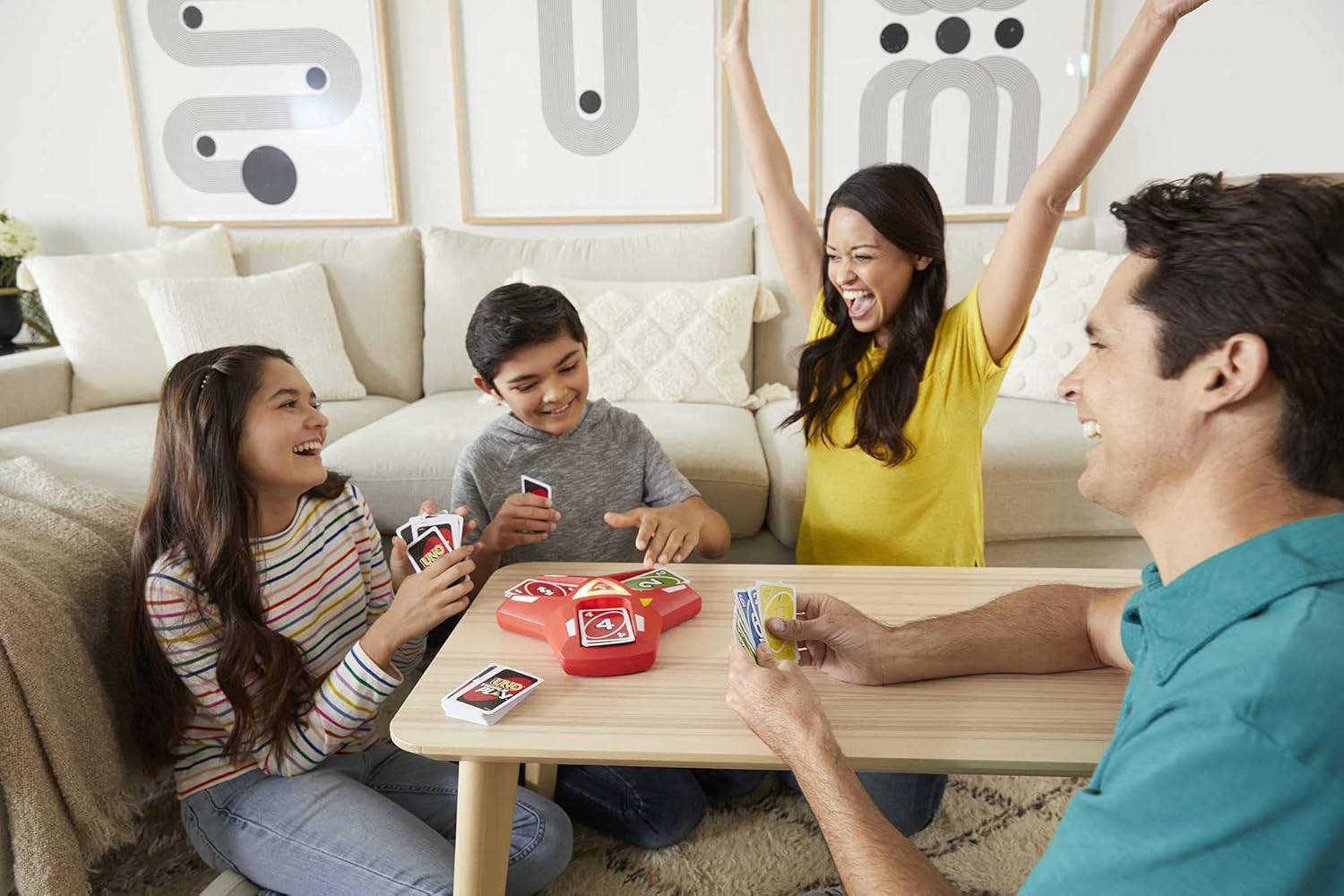 UNO Triple Play Card Game by Snaps – Family Game with Lights and Sounds