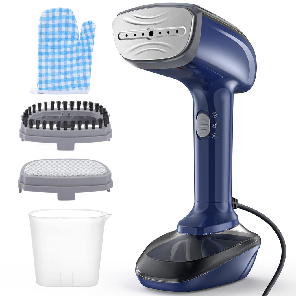 Jolof Store Handheld Fabric Steamer – 1800W Ceramic Plate Iron, Blue