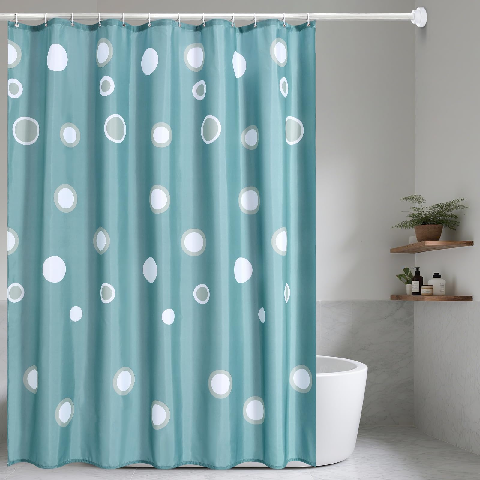 Lkw Ogechi Blue Bubble Shower Curtain | Waterproof Polyester, 200x200cm