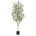 Fopamtri Artificial Olive Tree | 120cm Faux Silk Plant with Wood Trunk