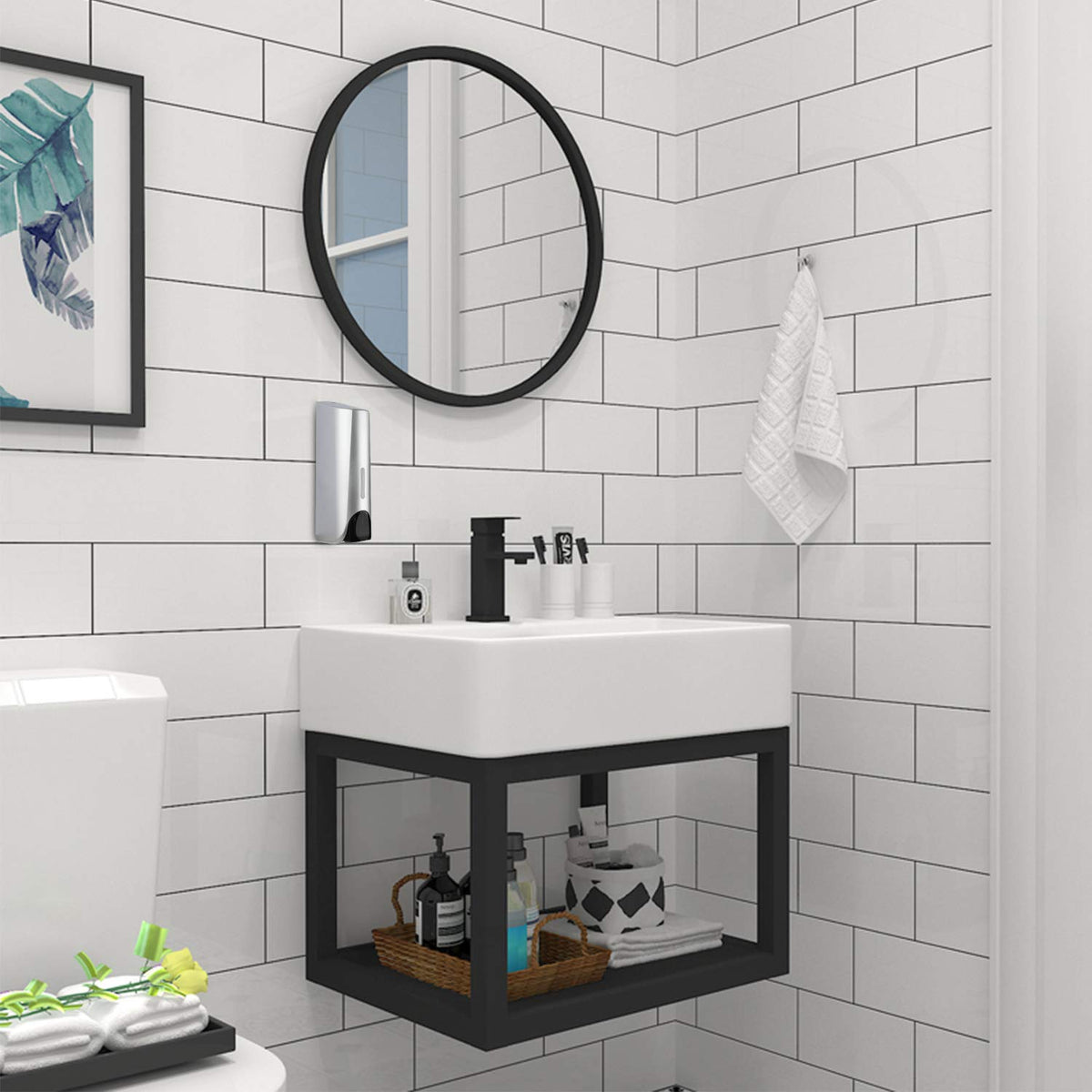 ILIKEPOW Soap Dispenser Silver for Shower Wall Mount - image 5