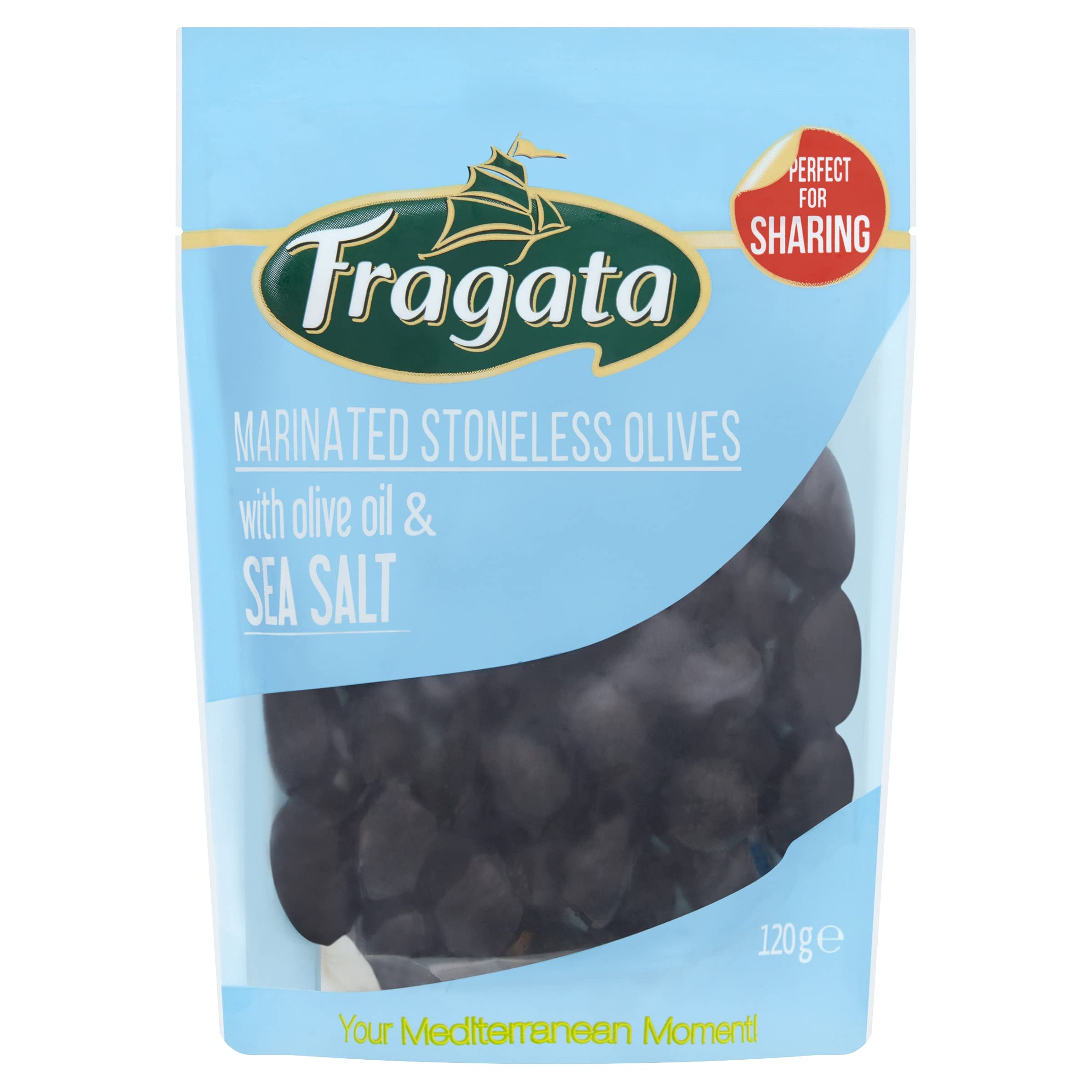 Fragata Marinated Pitted Hojiblanca Olives with Sea Salt - 8 x 120g