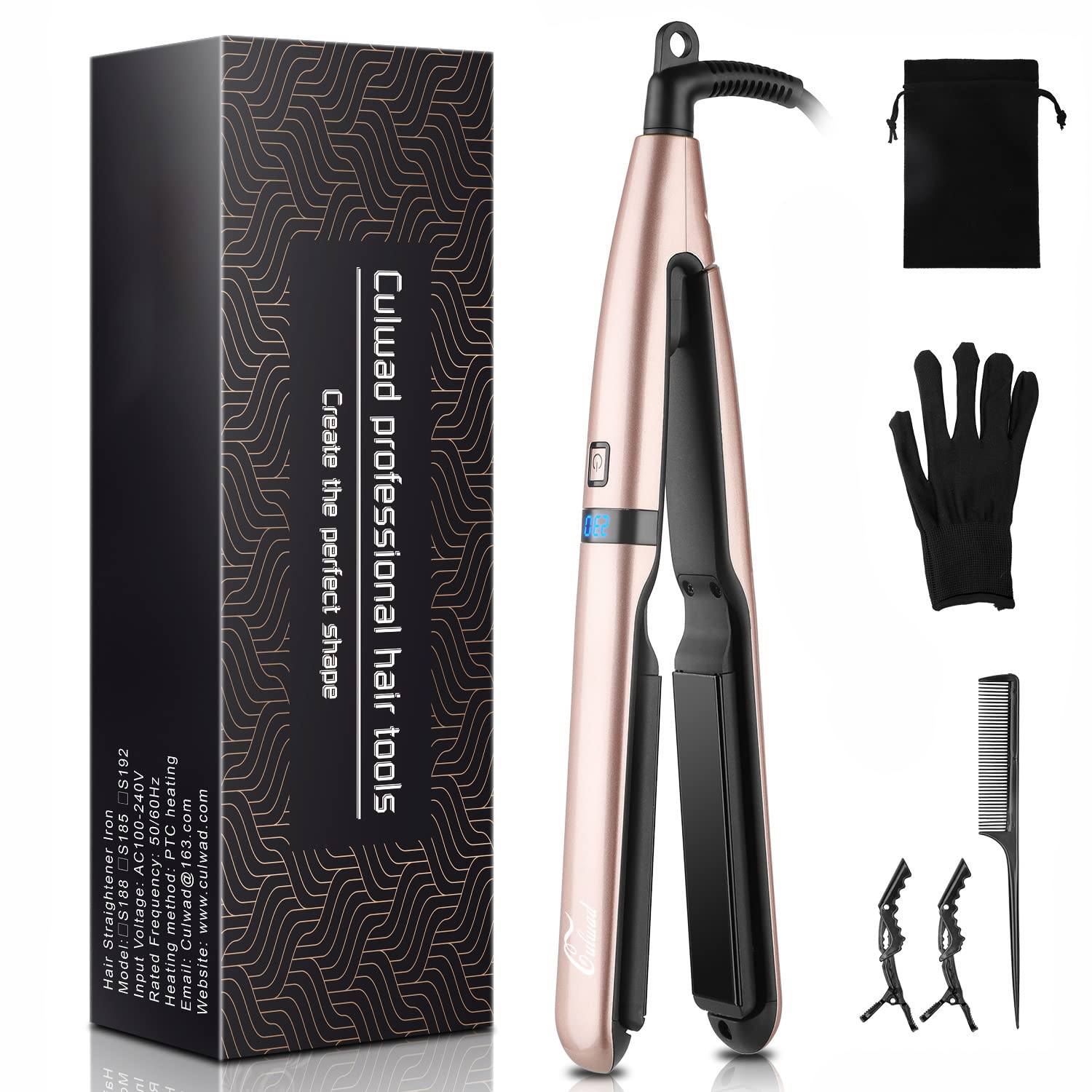 Culwad Ceramic Hair Straightener | Professional Flat Iron with LCD Display
