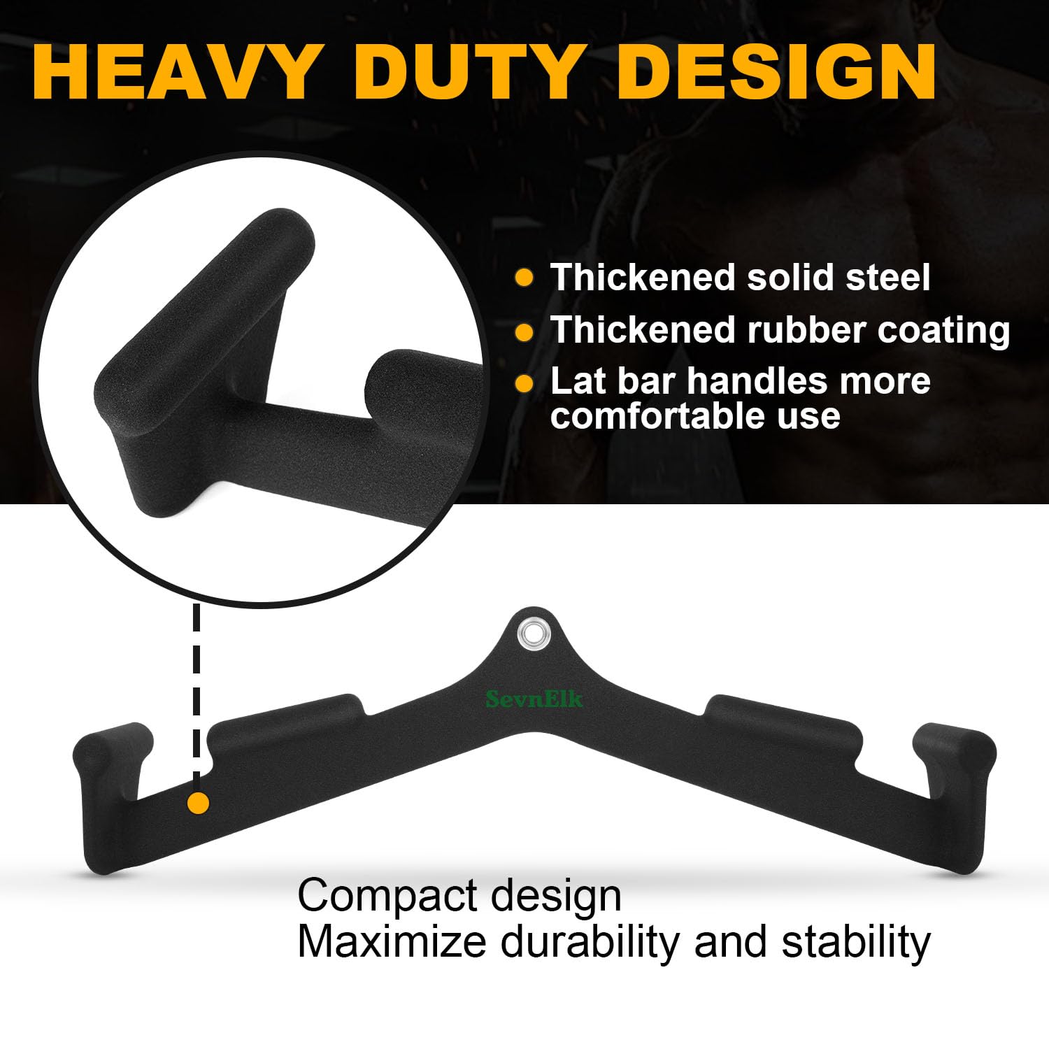 Row Handle Cable Attachment – Steel V-Bar for Gym Training