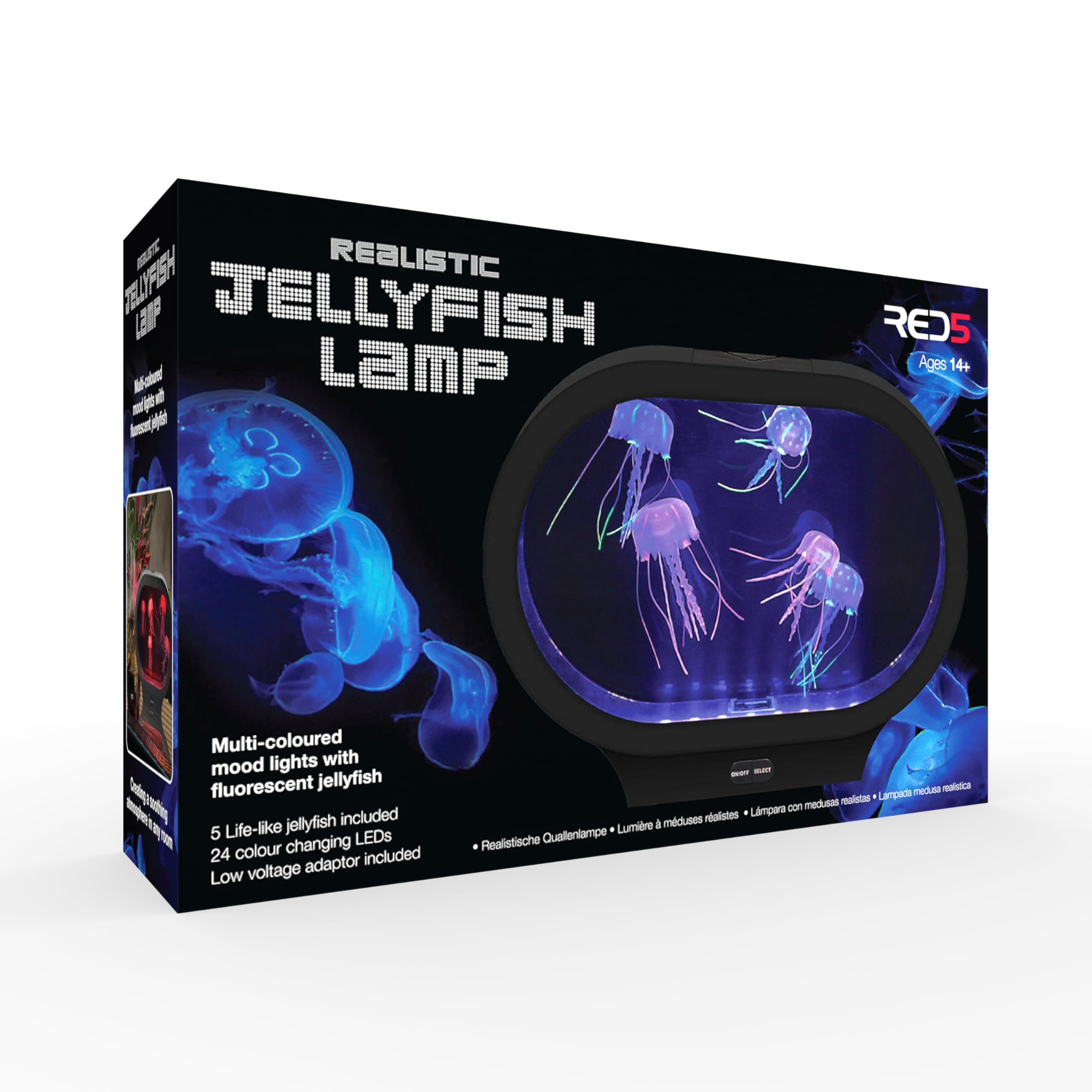 RED5 Oval Jellyfish Tank Lamp – RGB LED Colour Changing Mood Light