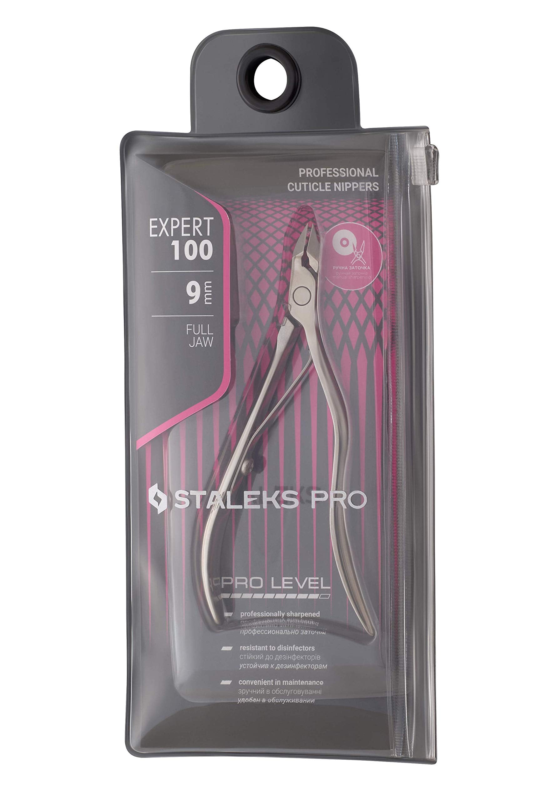 STALEKS Pro Expert 100 Professional Cuticle Nippers - 9 mm Blade