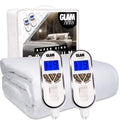 GlamHaus Super King Electric Blanket | Dual Control Quilted Cotton Fitted
