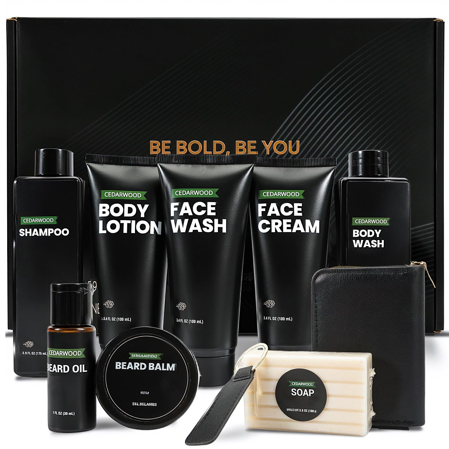 10-Piece Cedar Men's Grooming Gift Set with Beard Care