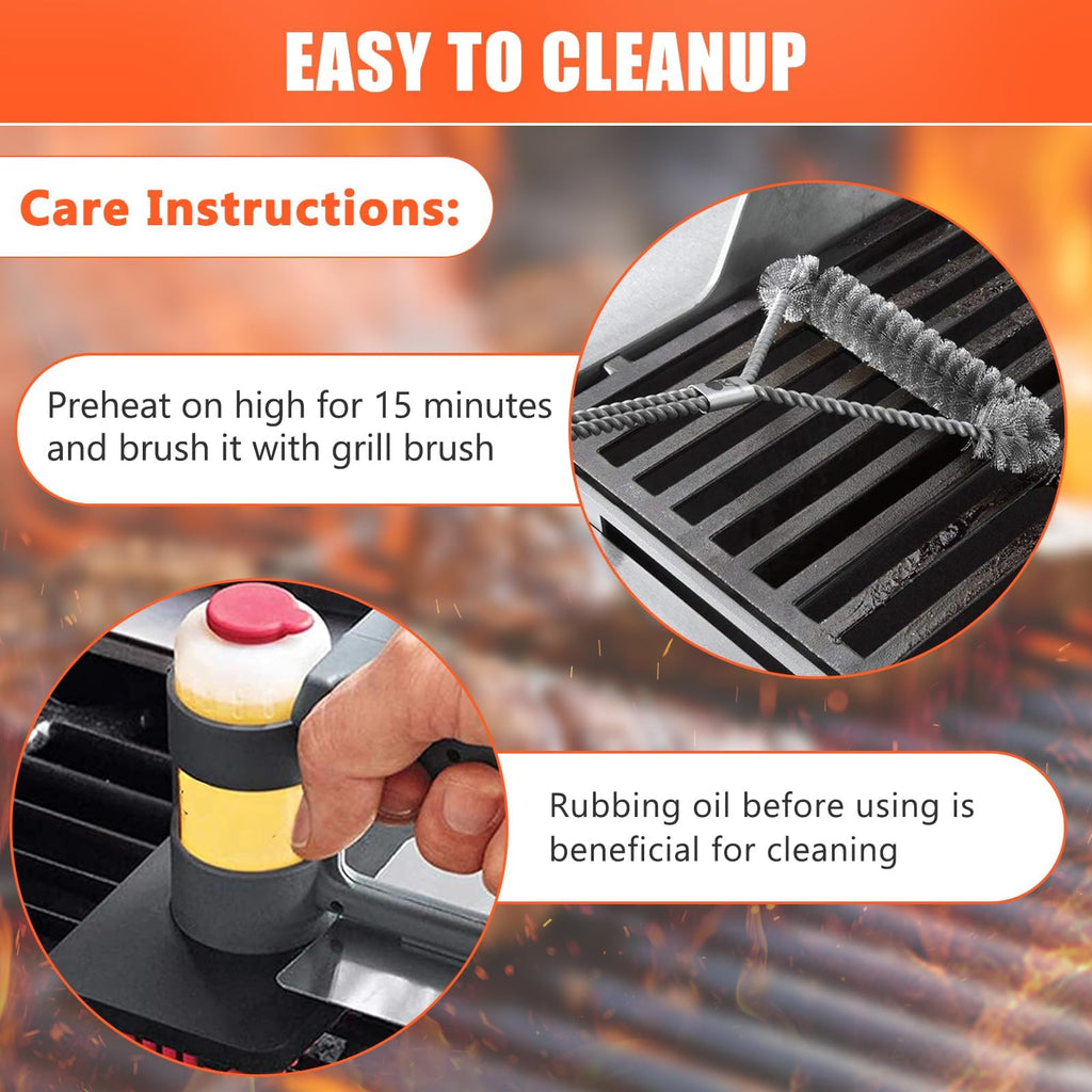 GFTIME Cast Iron Cooking Grates for Weber Genesis E/S-310 320 330