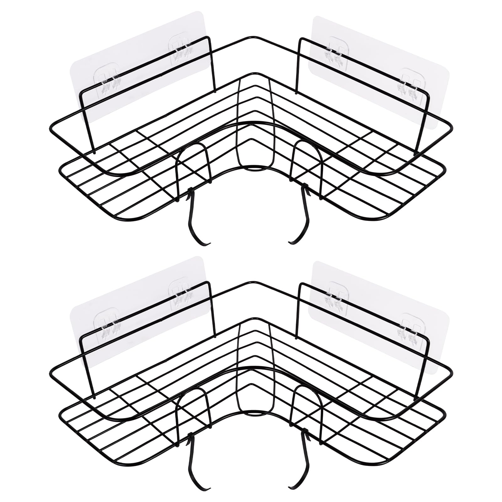 Srvillg 2-Pack Corner Shower Caddy | Rust-Proof Adhesive Storage Rack