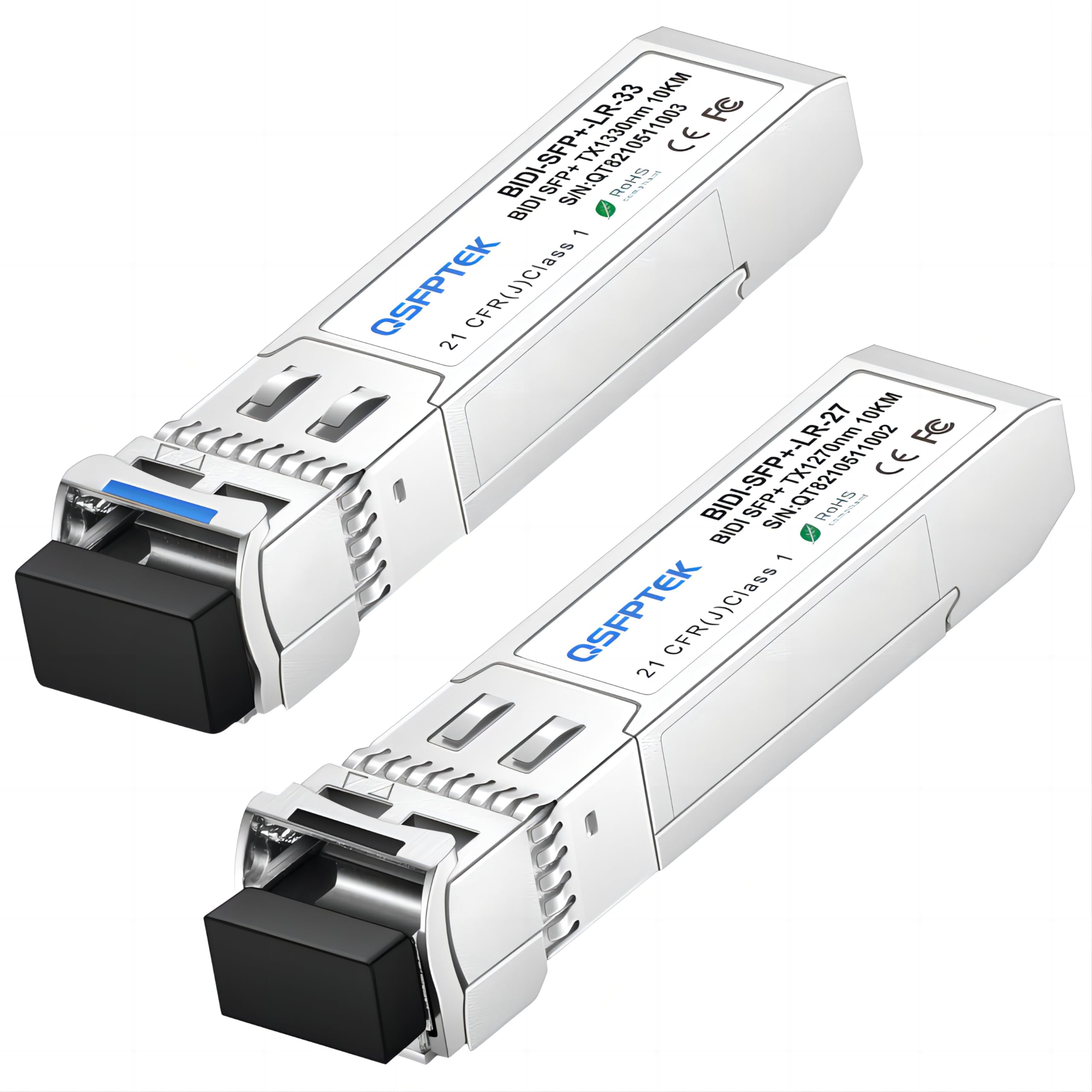 QSFPTEK 10G SFP+ BiDi Transceiver for Cisco SFP-10G-BXD/U-I, 10km LC SMF
