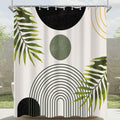 Jolof Store Shower Curtain | Black Leaves Line | Anti-Mould Polyester