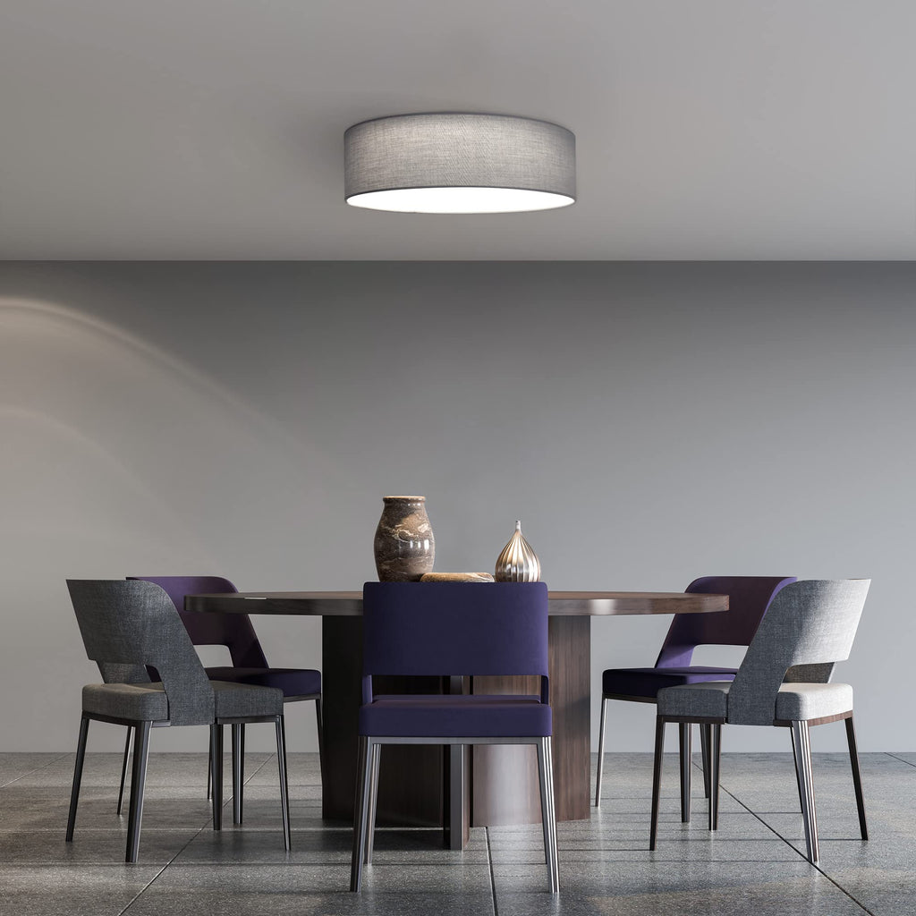 Navaris 22W LED Ceiling Light – 40cm Dimmable Flush Mount, Light Grey