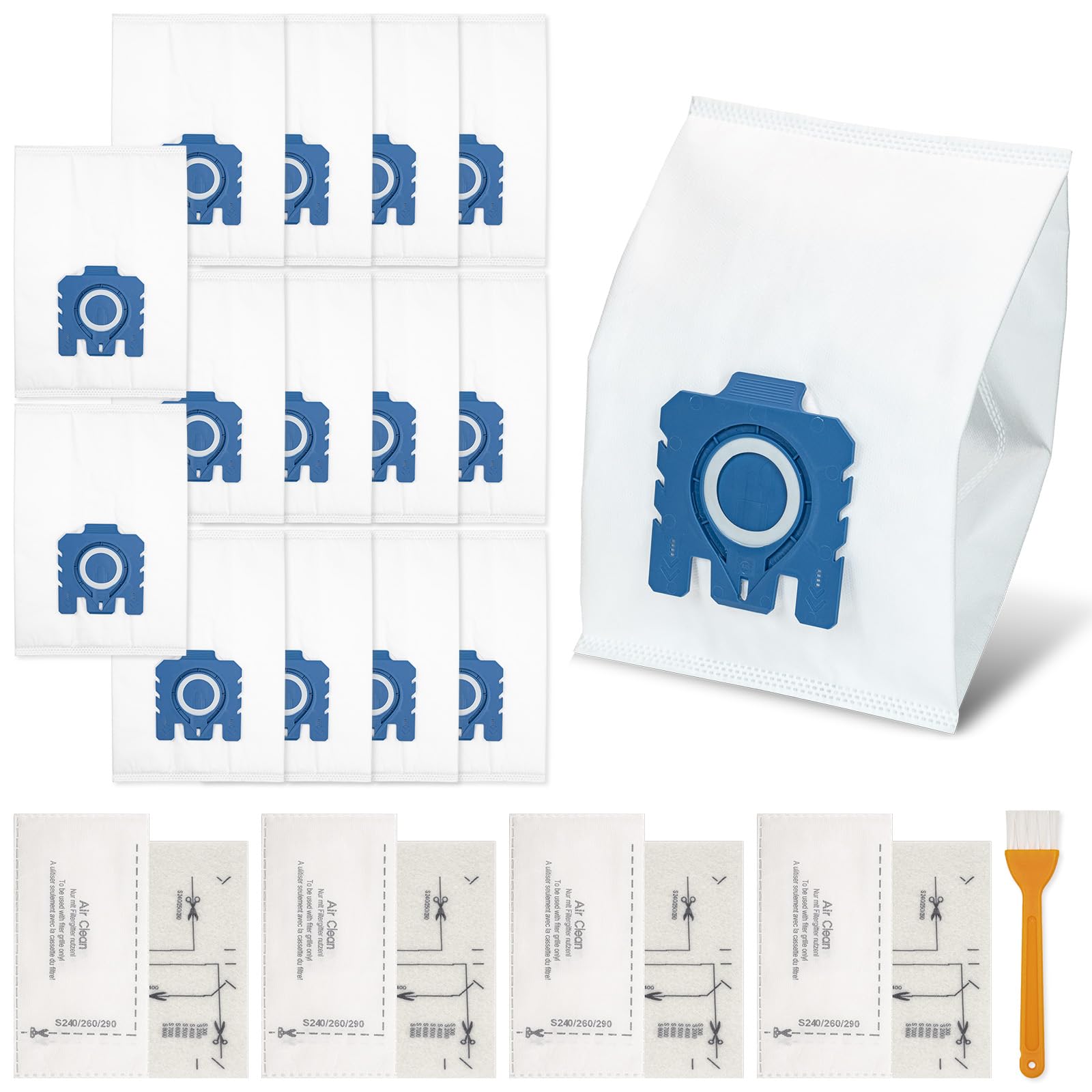 GN Vacuum Dust Bags for Miele Classic C1 C2 C3 S2 S5 S8 – 14 Pack