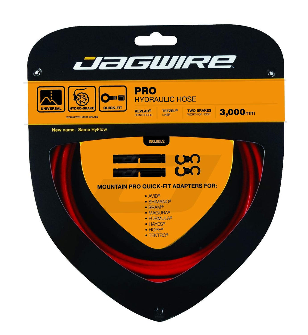 Jagwire Mountain Pro Hydraulic Brake Hose Kit – Kevlar Reinforced, Red (3m)