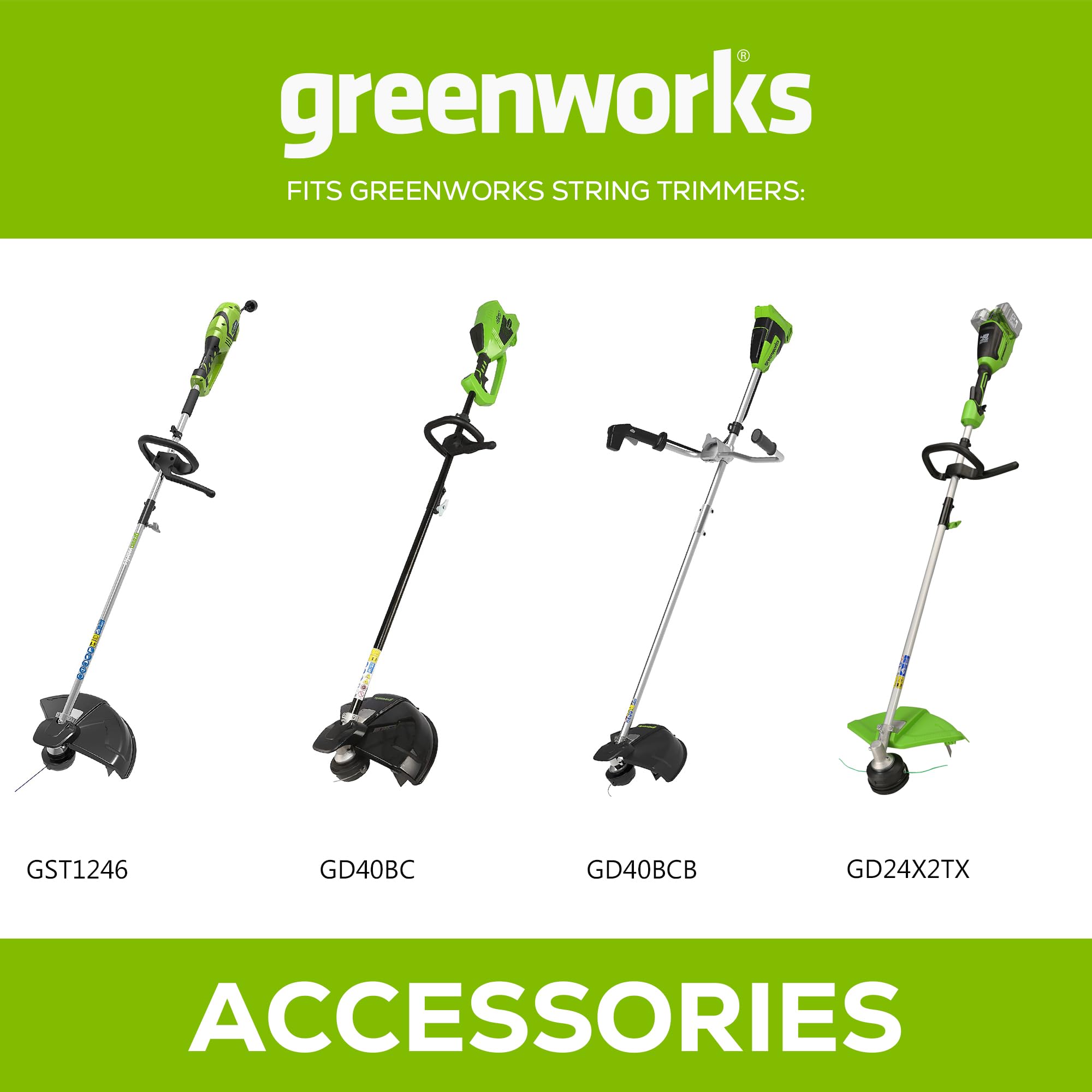 Greenworks Hedge Trimmer Attachment for GD40BC & GD24X2TX Trimmers