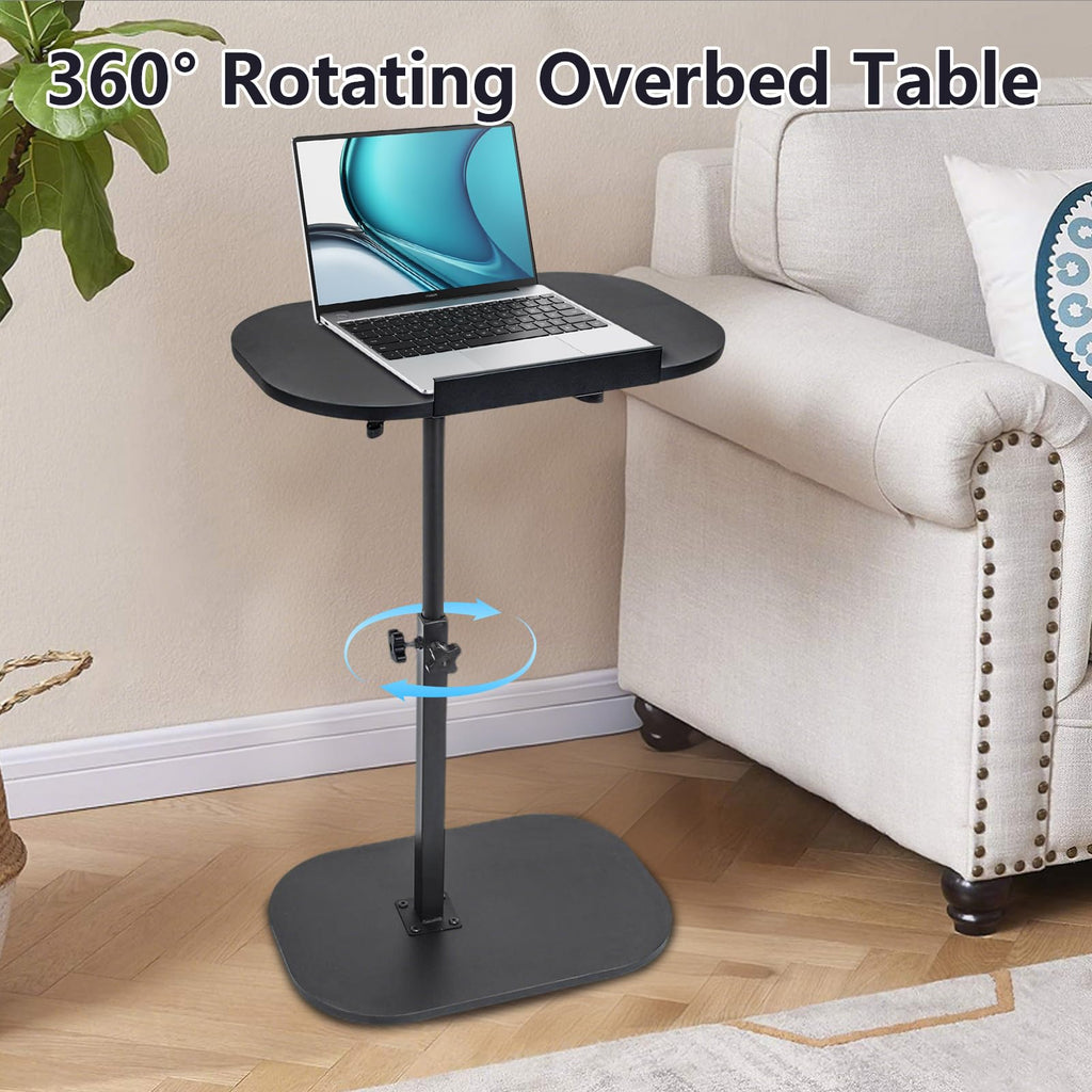 YYW Side Table TV Tray For Couch, Height Adjustable C Shaped Table - image 3