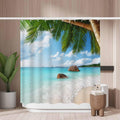 Woutay Tropical Beach Shower Curtain | Mold Resistant Waterproof Polyester