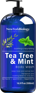New York Biology Tea Tree Mint Body Wash – Acne & Eczema Relief, 500ml