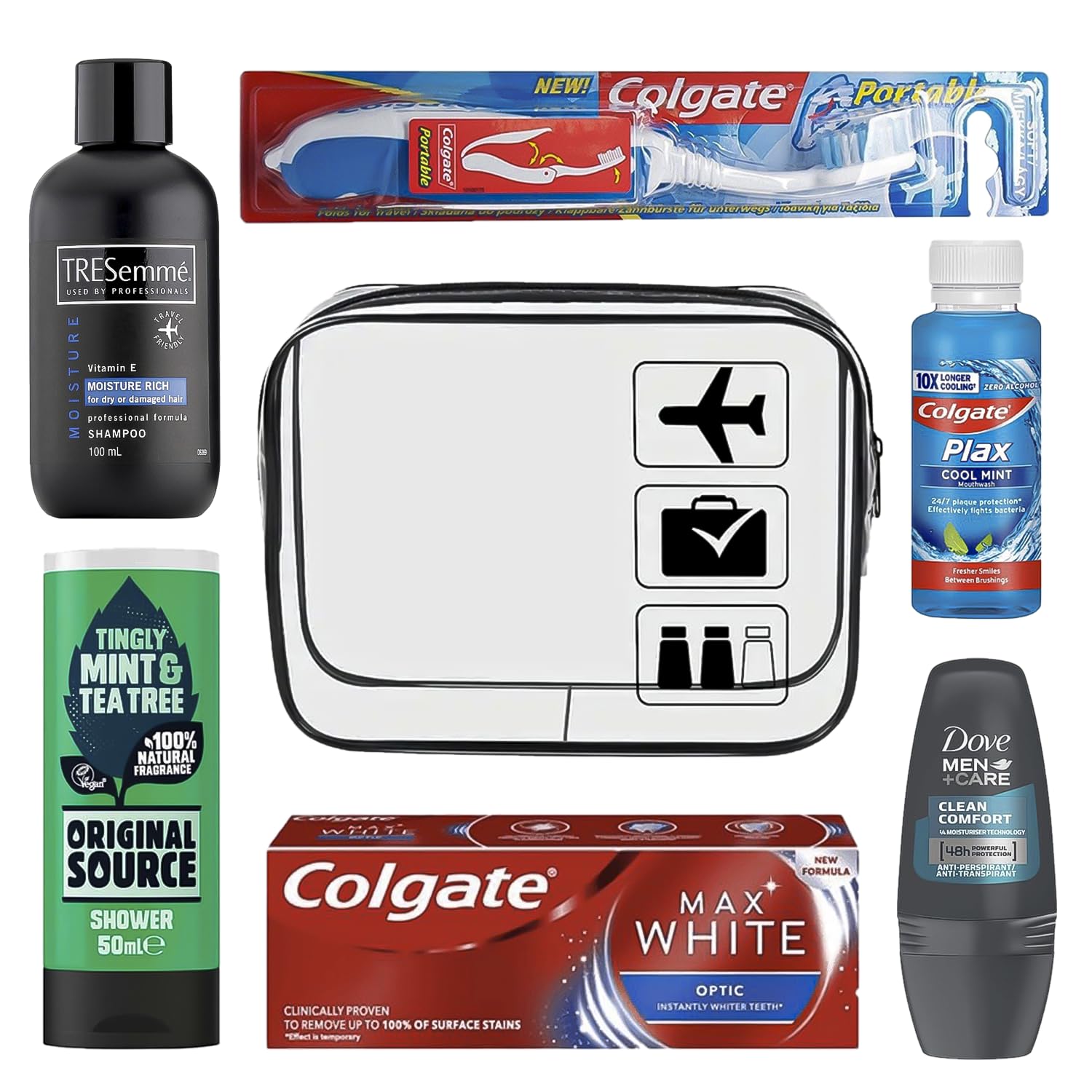 Men’s Travel Toiletries Kit – TSA Approved 7-Piece Set