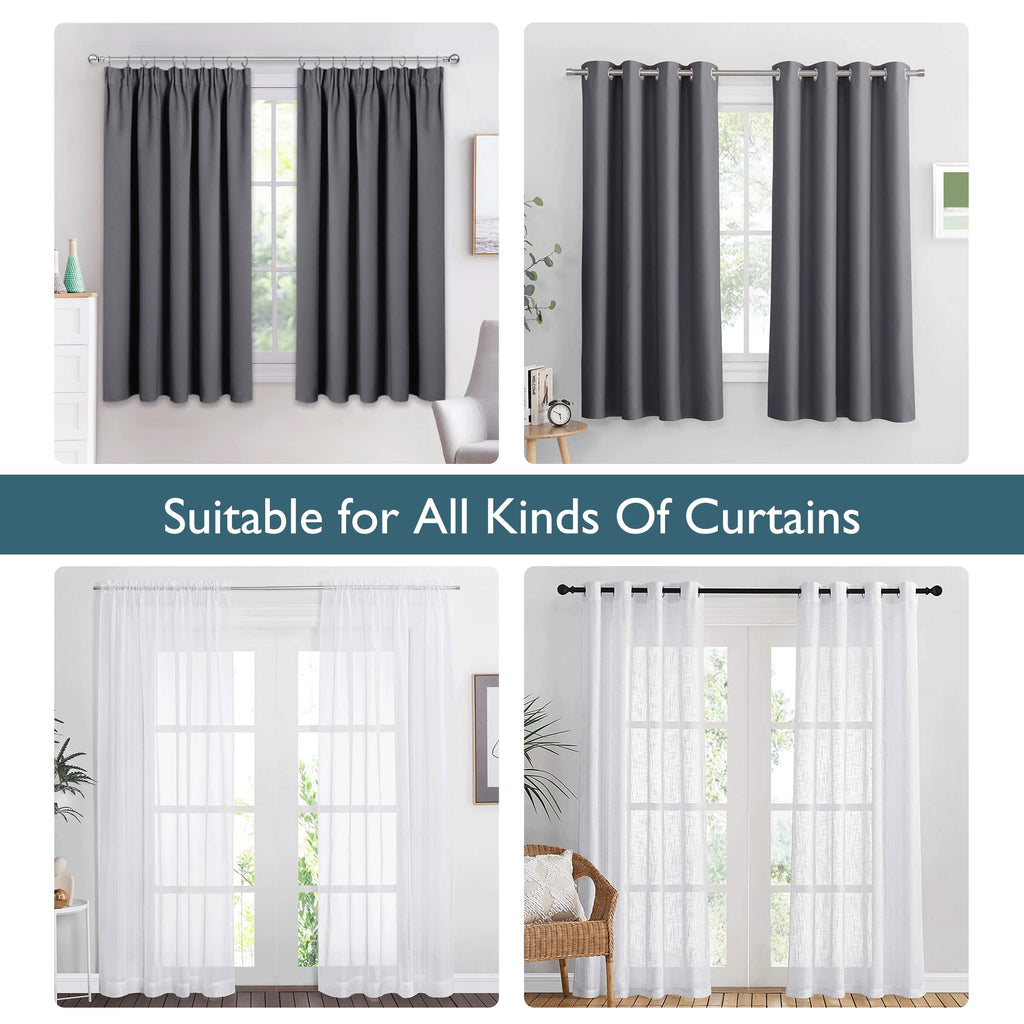 PONY DANCE Thermal Blackout Curtains - Insulated Tab Top Pair, 64x68