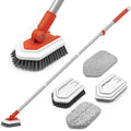 JEHONN 4-in-1 Shower Cleaning Brush | 130cm Long Handle Tub & Tile Scrubber