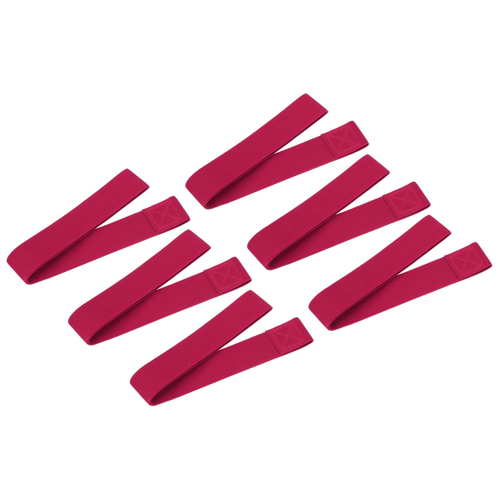 PATIKIL Beach Towel Bands | 6 Pack Stretchable Windproof Straps, Rose Red