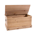 Pine Wood Ottoman Storage Chest – Mexican Style Trunk