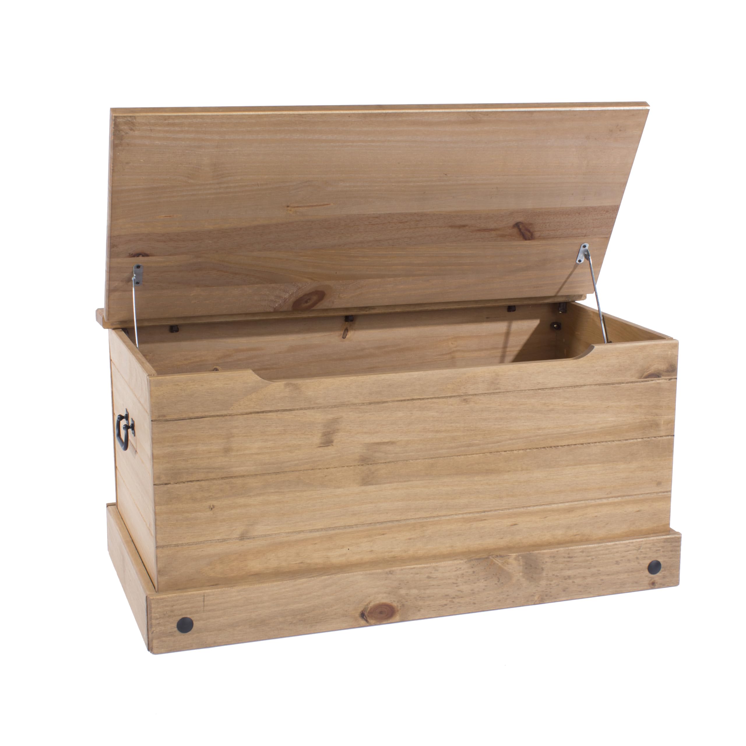Pine Wood Ottoman Storage Chest – Mexican Style Trunk