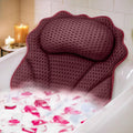 Ruvince 4D Air Mesh Bath Pillow – Ergonomic Bathtub Support with 6 Suctions