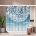 Woutay Abstract Mandala Shower Curtain | Mold Resistant Polyester Fabric