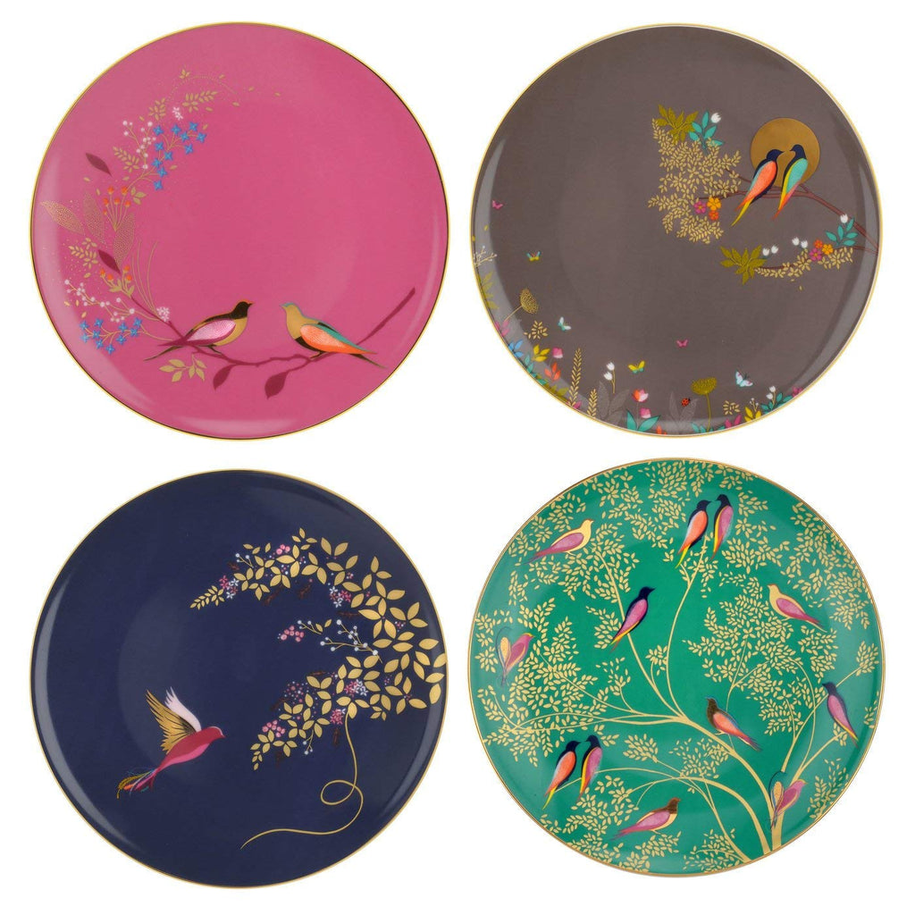 Sara Miller Chelsea Cake Plates | Fine China with Gold Detail, 20cm