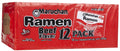 Maruchan Beef Ramen Noodle Soup - Instant Lunch Cup Noodles, 12 Count