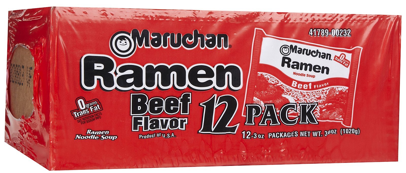 Maruchan Beef Ramen Noodle Soup - Instant Lunch Cup Noodles, 12 Count