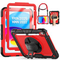 SEYMCY iPad 11th/10th Gen Case | Shockproof Cover with 360 Rotating Stand