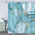 Bonhause Turquoise Marble Shower Curtain | Modern Waterproof Polyester