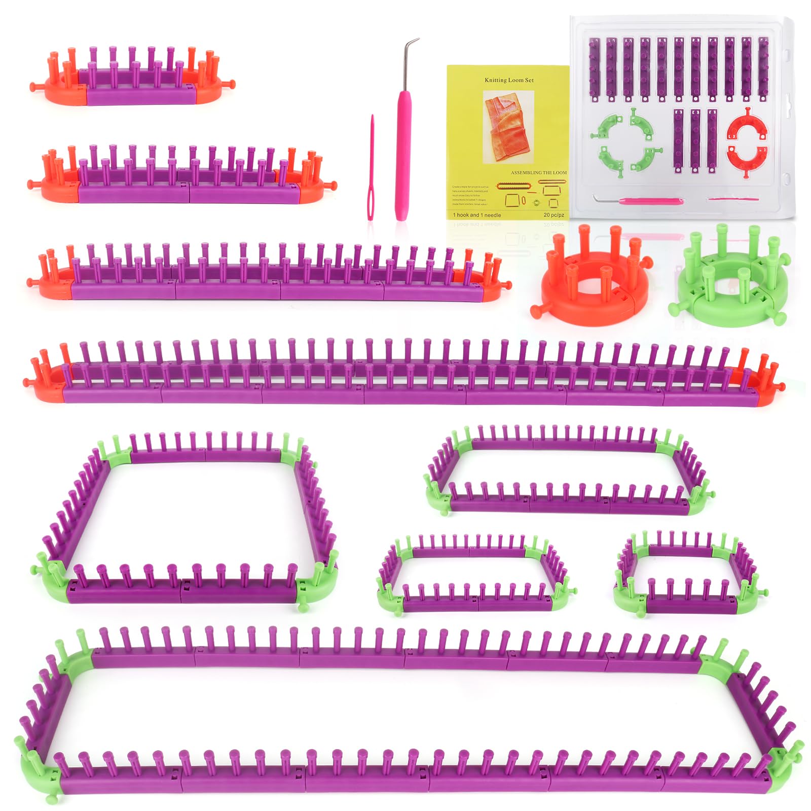 Jolof Store Flexible Knitting Loom Set – Adjustable Kit for Hats & Scarves