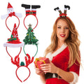 Jolof Store 6pcs Christmas Headbands – Reindeer Antler Holiday Party Favors