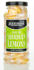 Berrymans Sugar Free Sherbet Lemons - Traditional Retro Sweets Gift Jar