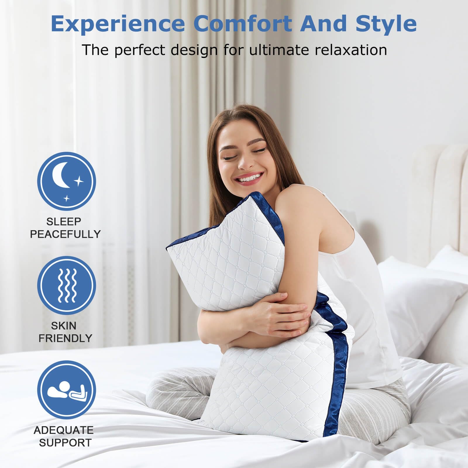 Slybear Bed Pillows 2 Pack – Hotel Quality Down Alternative Standard