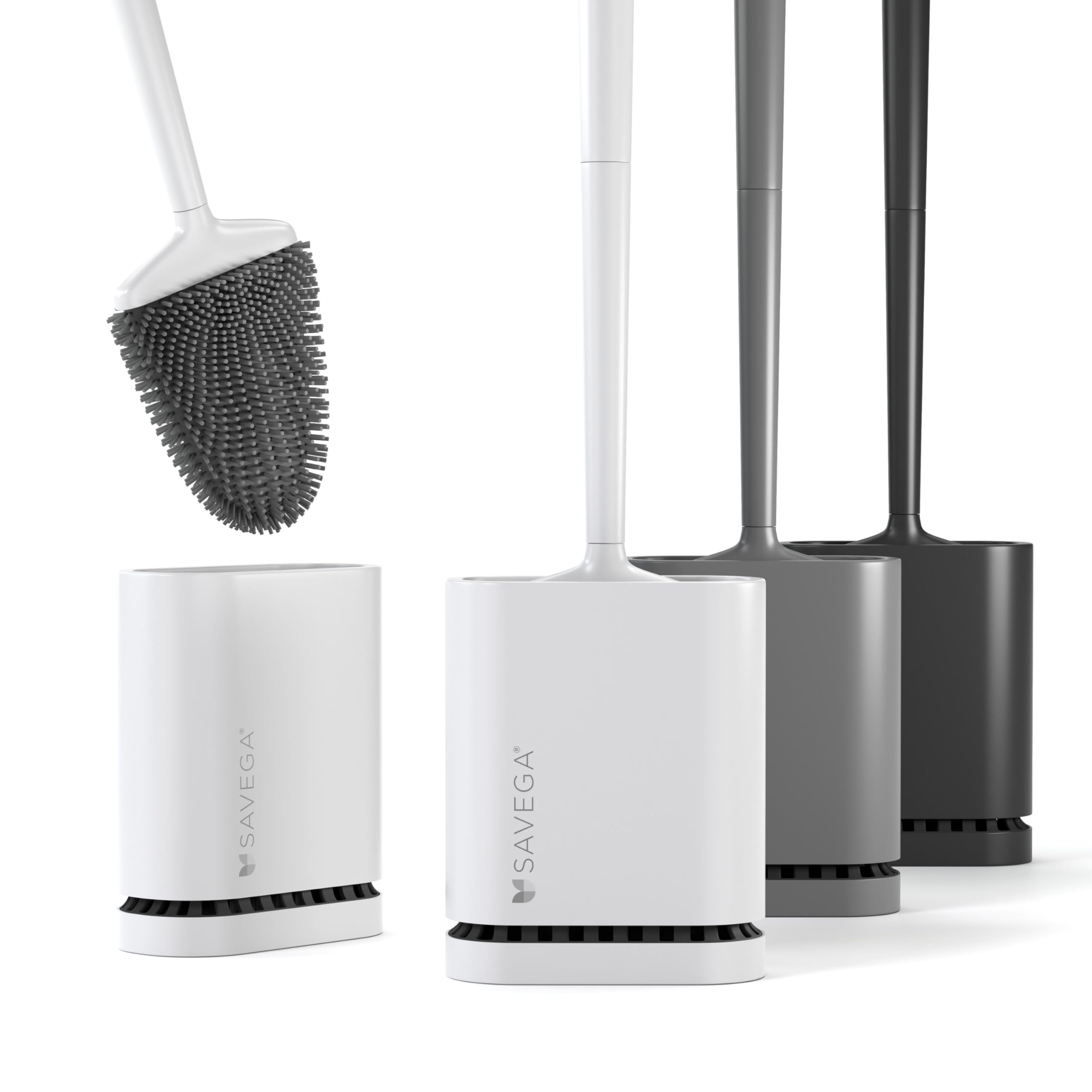 SAVEGA Antibacterial Silicone Toilet Brush – Wall Mounted & Fast-Drying