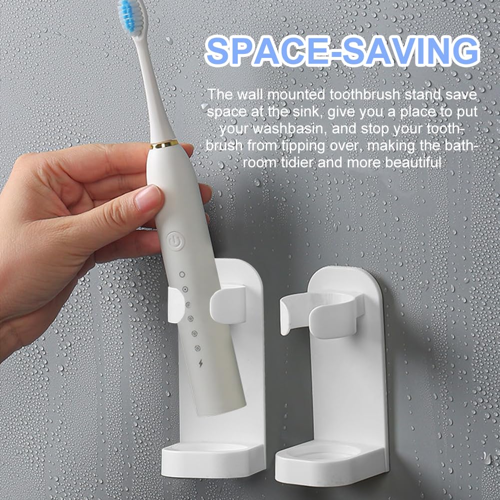 4 Packs Toothbrush Holder Electric Toothbrush Holder Wall Mounted - image 4