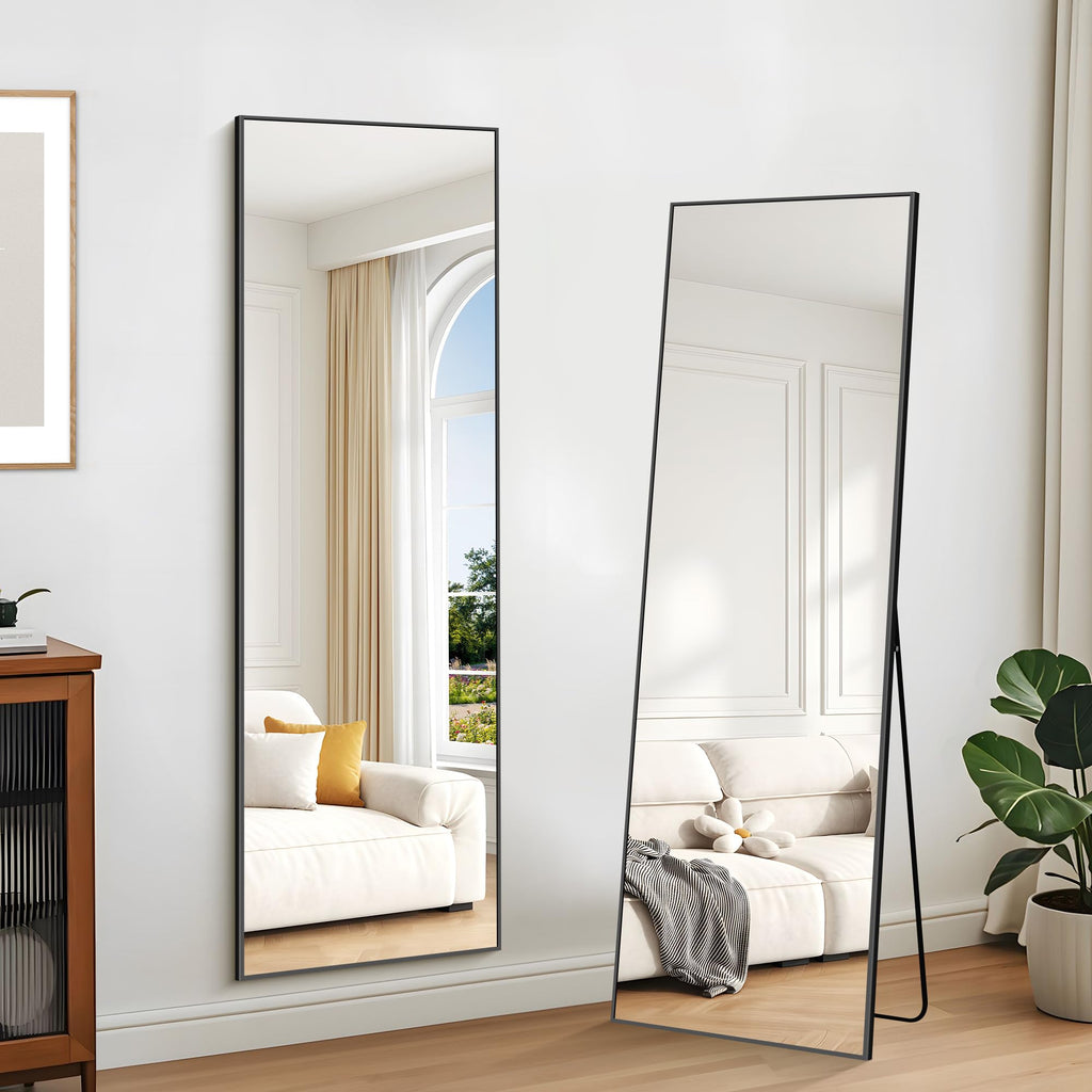 KOCUUY Full Length Mirror | 147x44cm Aluminum Alloy Wall & Floor Mirror