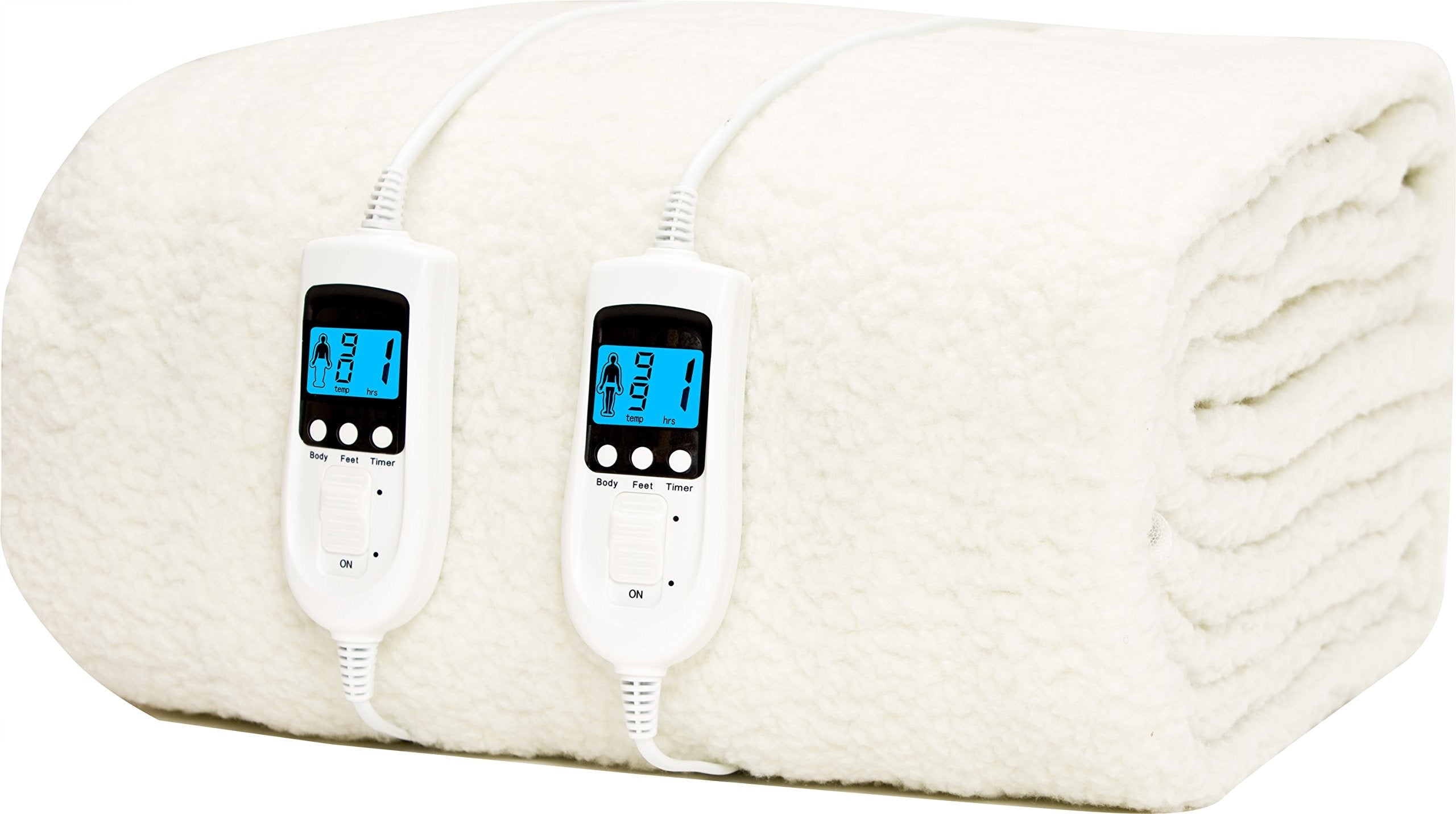 Homefront King Size Electric Blanket | Dual Control Fleece Heated Cover